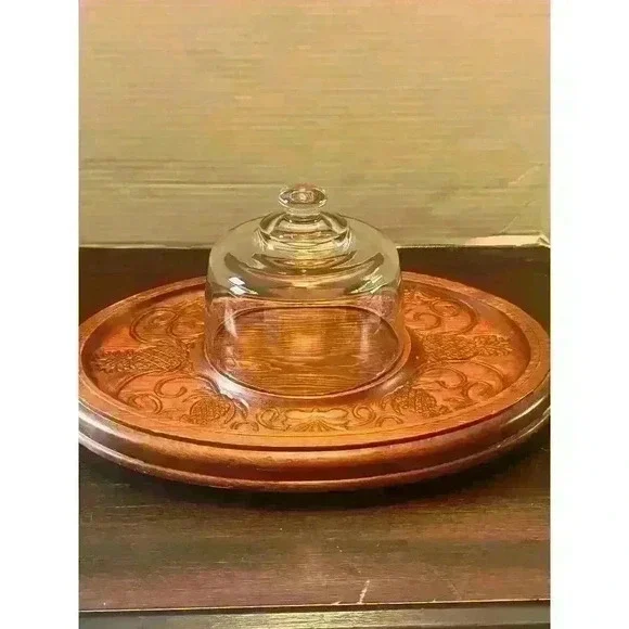 Carved Wood Serving Platter Plate Centerpiece Trivet Pineapple 12" x 16" Vintage - Picture 1 of 5